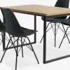 AABENRAA + KLARUPAABENRAA L120 table coloris chêne + 4 KLARUP chaises noir