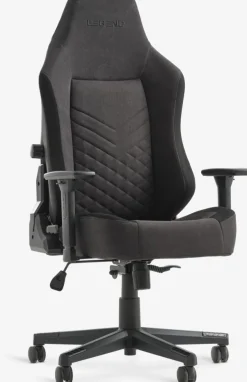 ABILDAAChaise gaming ABILDAA tissu gris anthracite