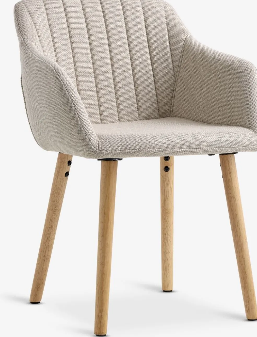 ADSLEVChaise ADSLEV tissu beige/coloris chêne naturel