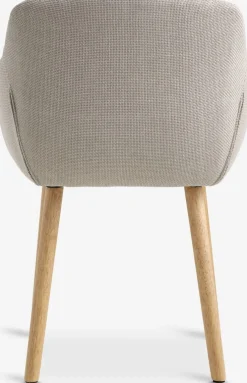 ADSLEVChaise ADSLEV tissu beige/coloris chêne naturel