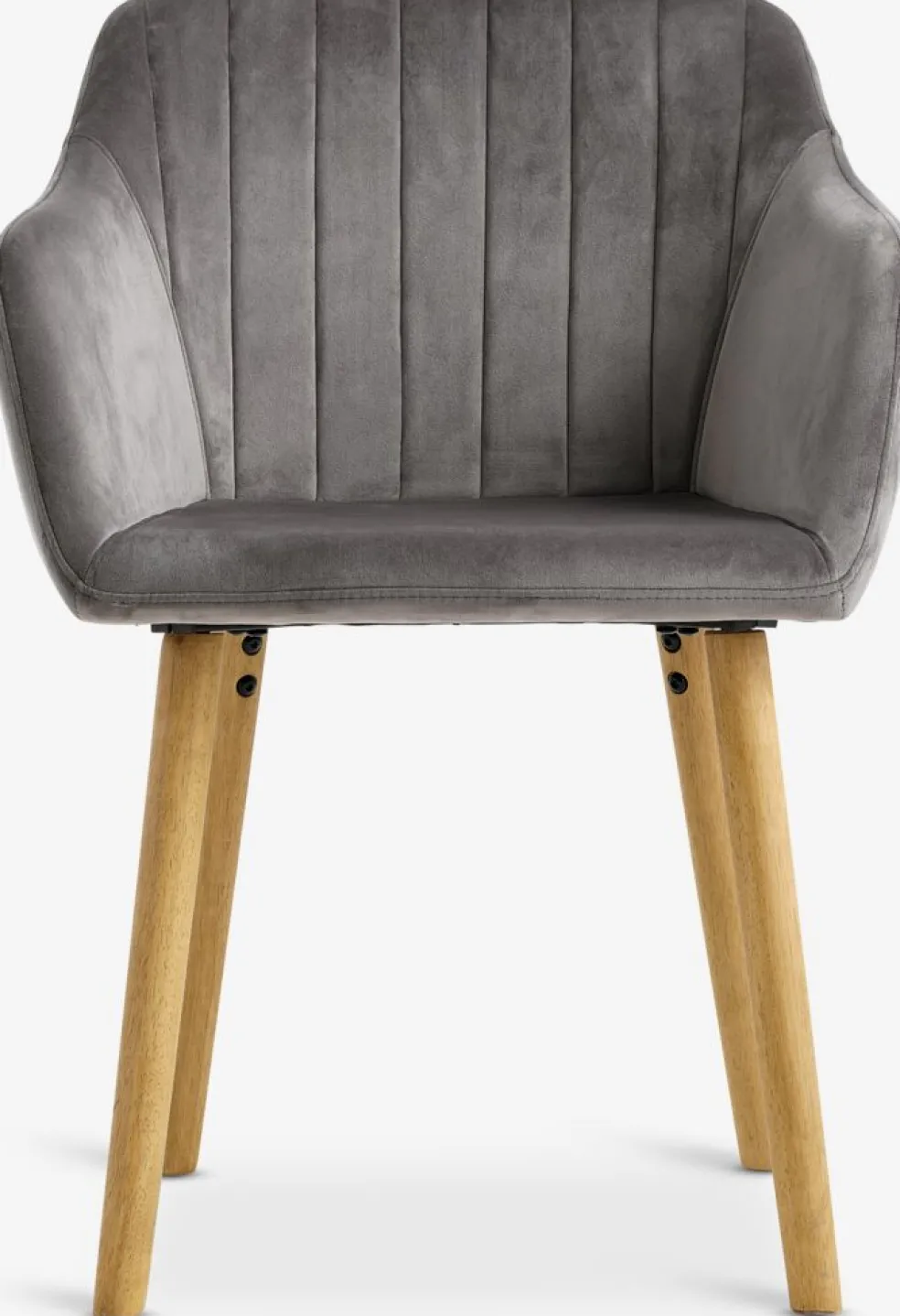 ADSLEVChaise ADSLEV velours gris/naturel