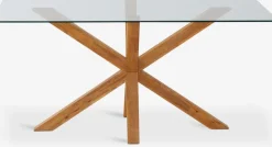 AGERBYTable AGERBY 90x160 verre/chêne naturel