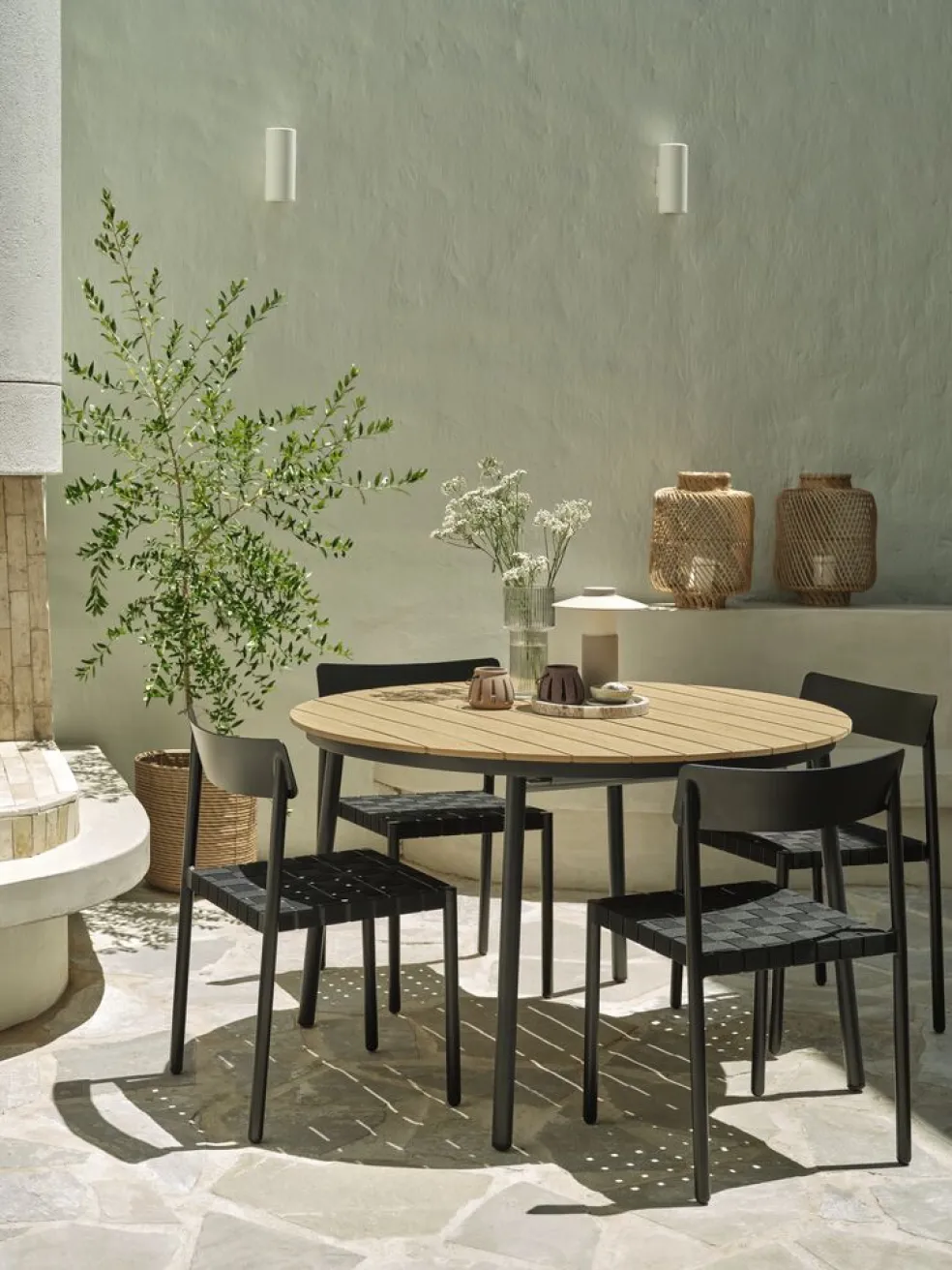 AKTIVENTable de jardin AKTIVEN Ø118xL118/168 naturel