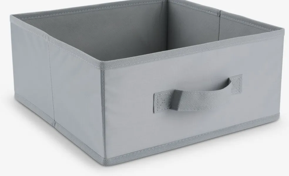 ALBANPanier ALBAN l28xL28xH13cm gris clair