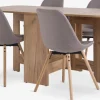 ALLING + KASTRUPALLING L100/163 table coloris chêne +4 KASTRUP chaises sable