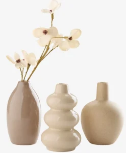 AMUNDSENVase AMUNDSEN Ø6xH10cm beige 3pcs/pqt
