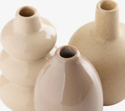 AMUNDSENVase AMUNDSEN Ø6xH10cm beige 3pcs/pqt