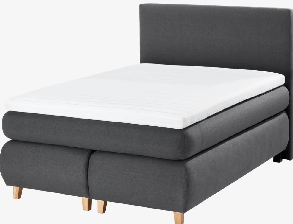 ANDELVAGoldLit sommier tapissier 140x200cm ANDELVA Gris-41 Très ferme