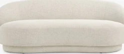 ANDRUPCanapé ANDRUP 3 places ovale tissu beige