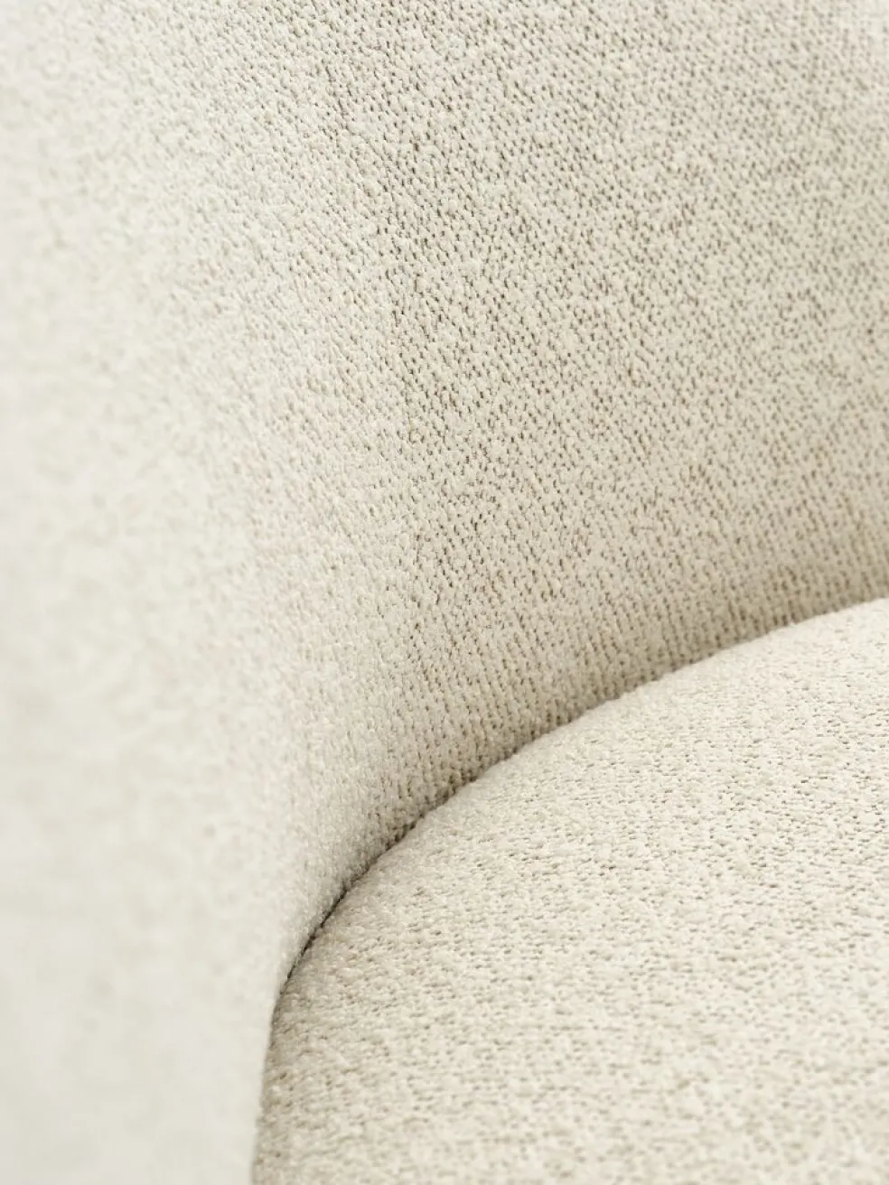 ANDRUPCanapé ANDRUP 3 places ovale tissu beige
