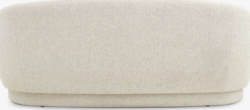 ANDRUPCanapé ANDRUP 3 places ovale tissu beige