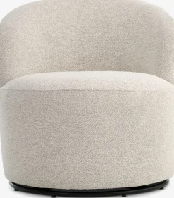 ANDRUPFauteuil lounge ANDRUP pivotant tissu beige