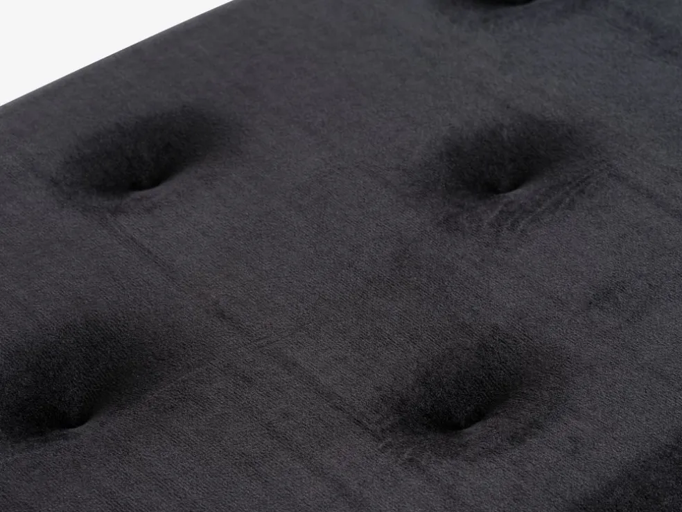 BADSTEDBanc BADSTED a/rangement velours noir/noir