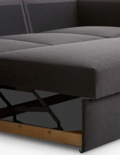 BEDSTEDCanapé convertible avec méridienne BEDSTED gris