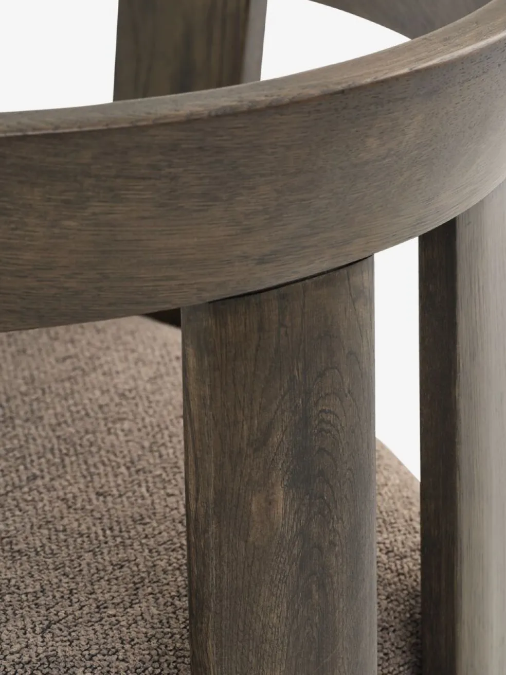 BOVRUPChaise BOVRUP chêne foncé/tissu brun