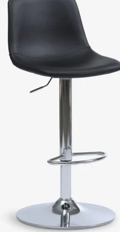 BROAGERChaise de bar BROAGER noir/chrome