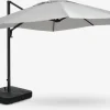 BUBERGParasol déporté BUBERG l300xL300 gris clair