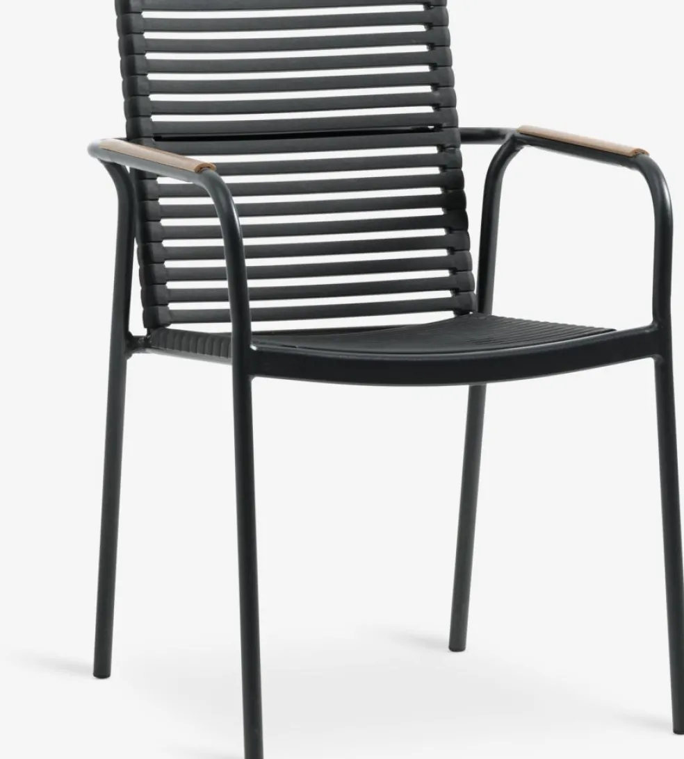 DAGSVAD + NABEDAGSVAD L190 table naturel + 4 NABE chaises noir