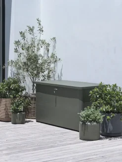DREJETCoffre à coussins DREJET l134xH73xP62 gris anthracite