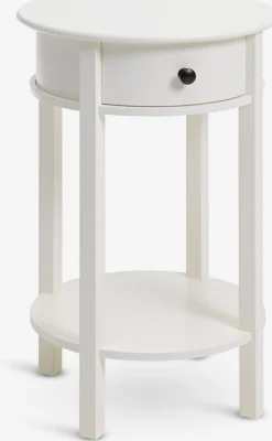 EGEBYTable de nuit EGEBY 1 tiroir blanc