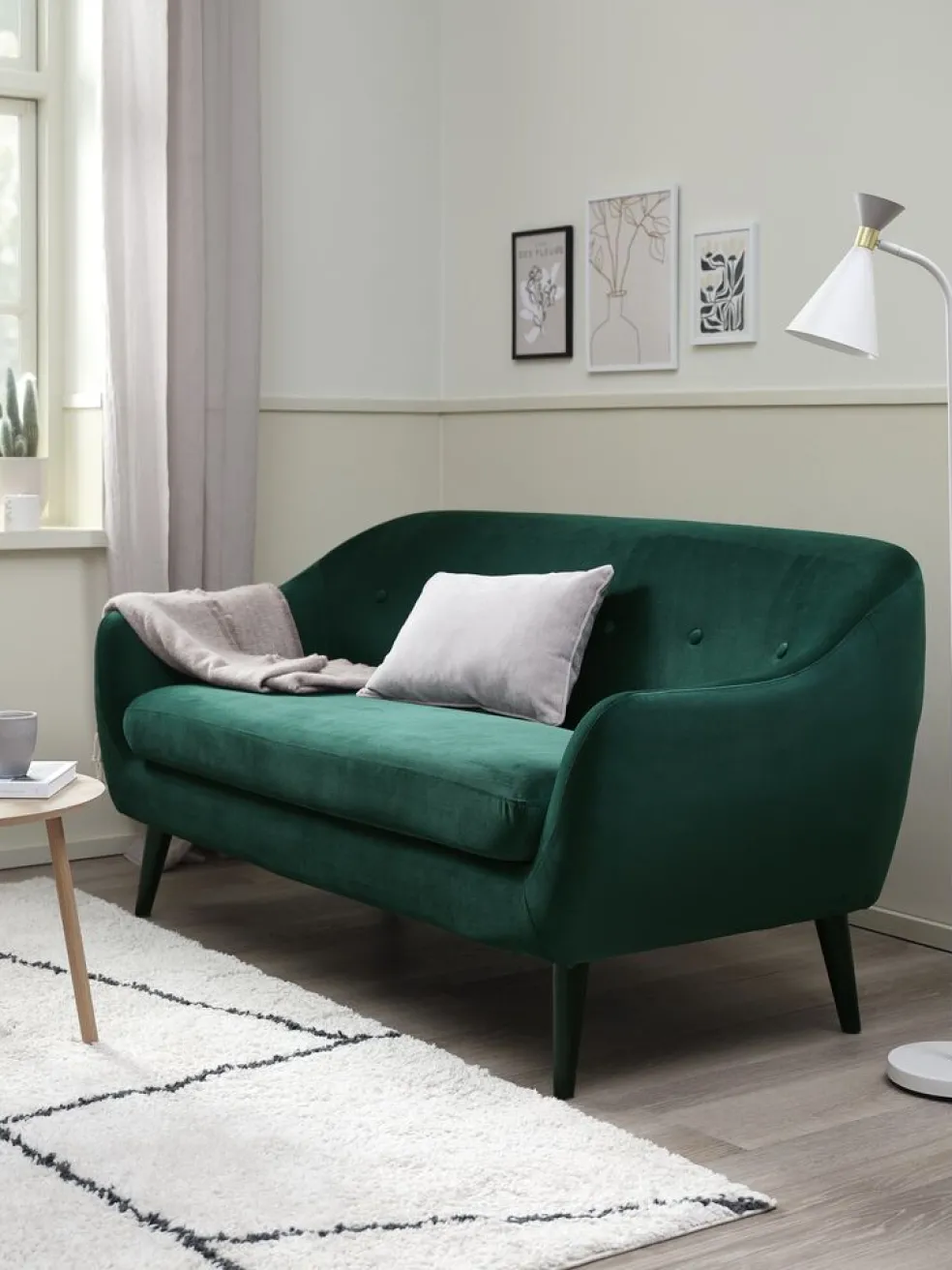 EGEDALCanapé EGEDAL 2,5 places velours vert