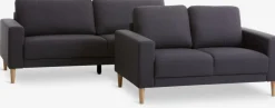 EGENSECanapé EGENSE 2 places tissu gris foncé