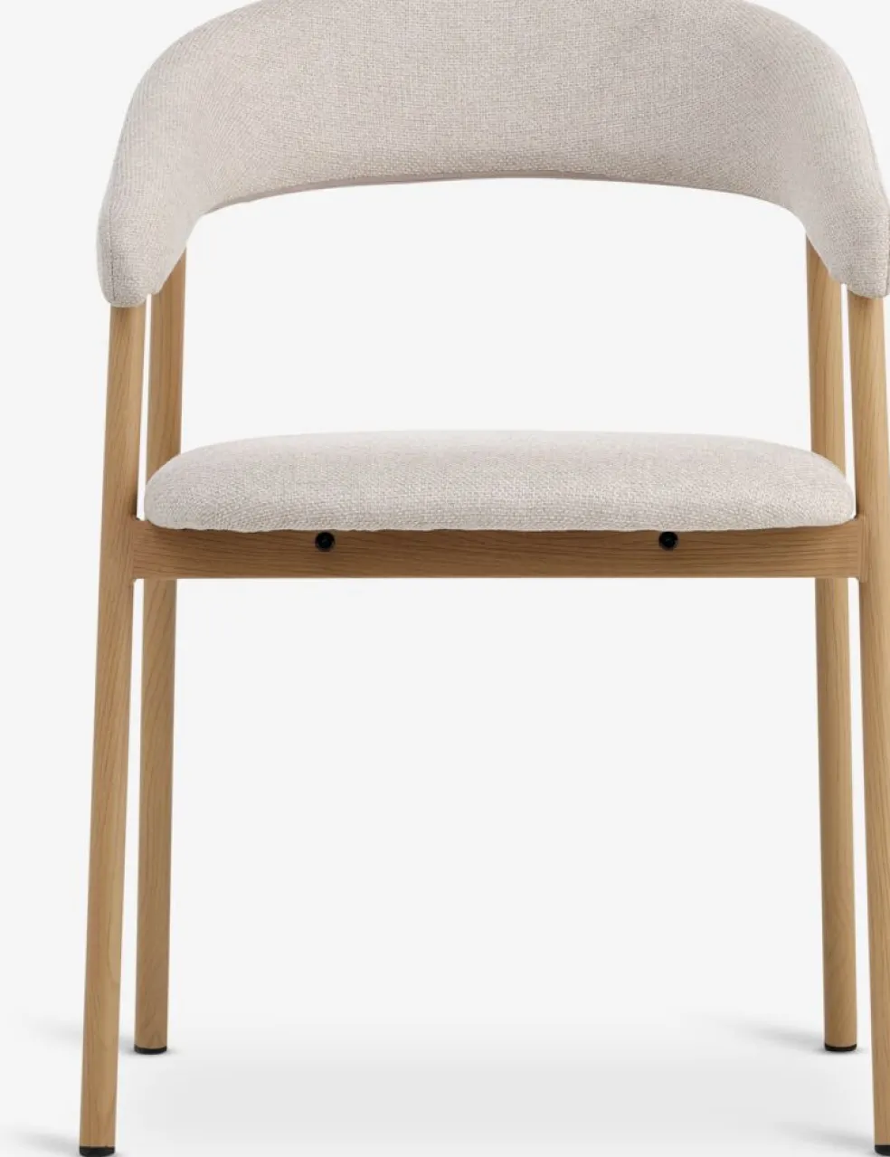 EJSINGChaise EJSING tissu beige/coloris chêne naturel