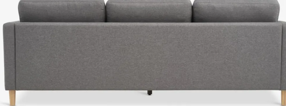 FALSLEVCanapé FALSLEV 3 places tissu gris