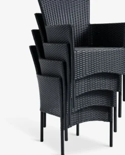 FAUSING + AIDTFAUSING L220 table + 4 AIDT chaises noir