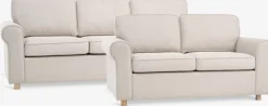 FERRITSLEVEnsemble canapés FERRITSLEV 2 pièces tissu beige