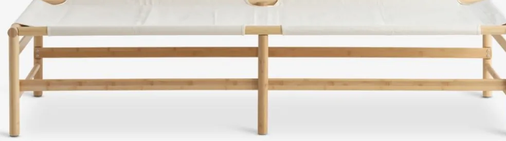 FRYDENDALBanquette FRYDENDAL 196x72 tissu beige/bambou