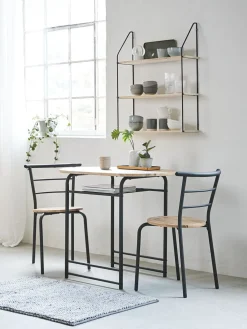 GADSTRUPGADSTRUP L92 table + 2 GADSTRUP chaises noir/coloris chêne
