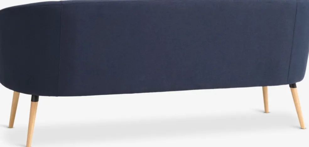 GISTRUPCanapé GISTRUP 3 places tissu bleu foncé