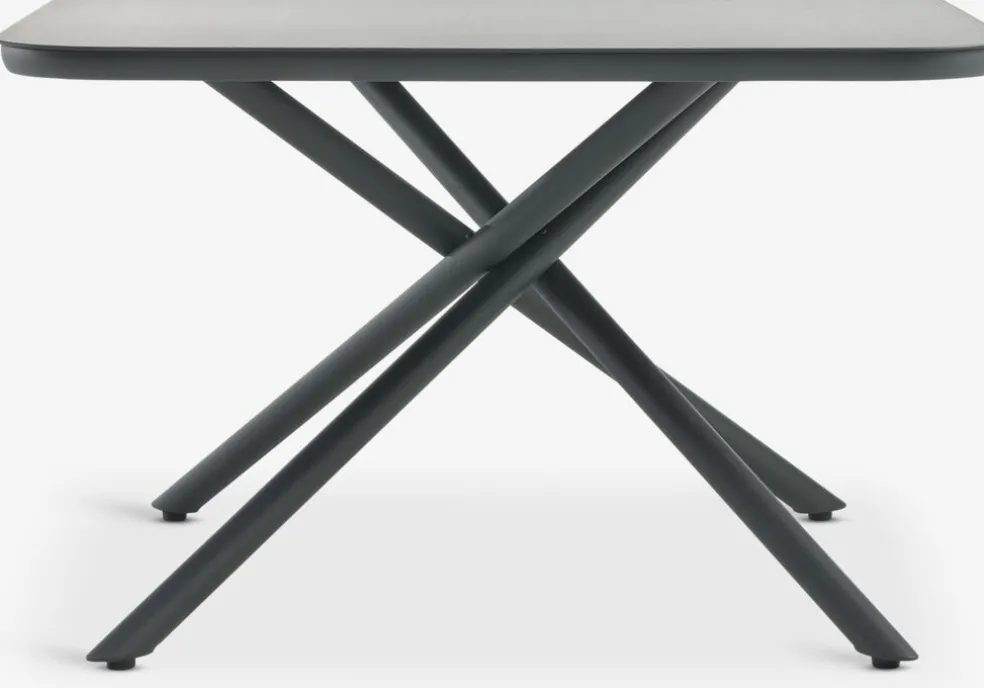 GOTHENBURG + HAGLEBUGOTHENBURG L120 table gris + 4 HAGLEBU chaises noir