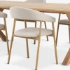 GRIBSKOV + EJSINGGRIBSKOV L230 table chêne naturel + 4 EJSING chaises beige