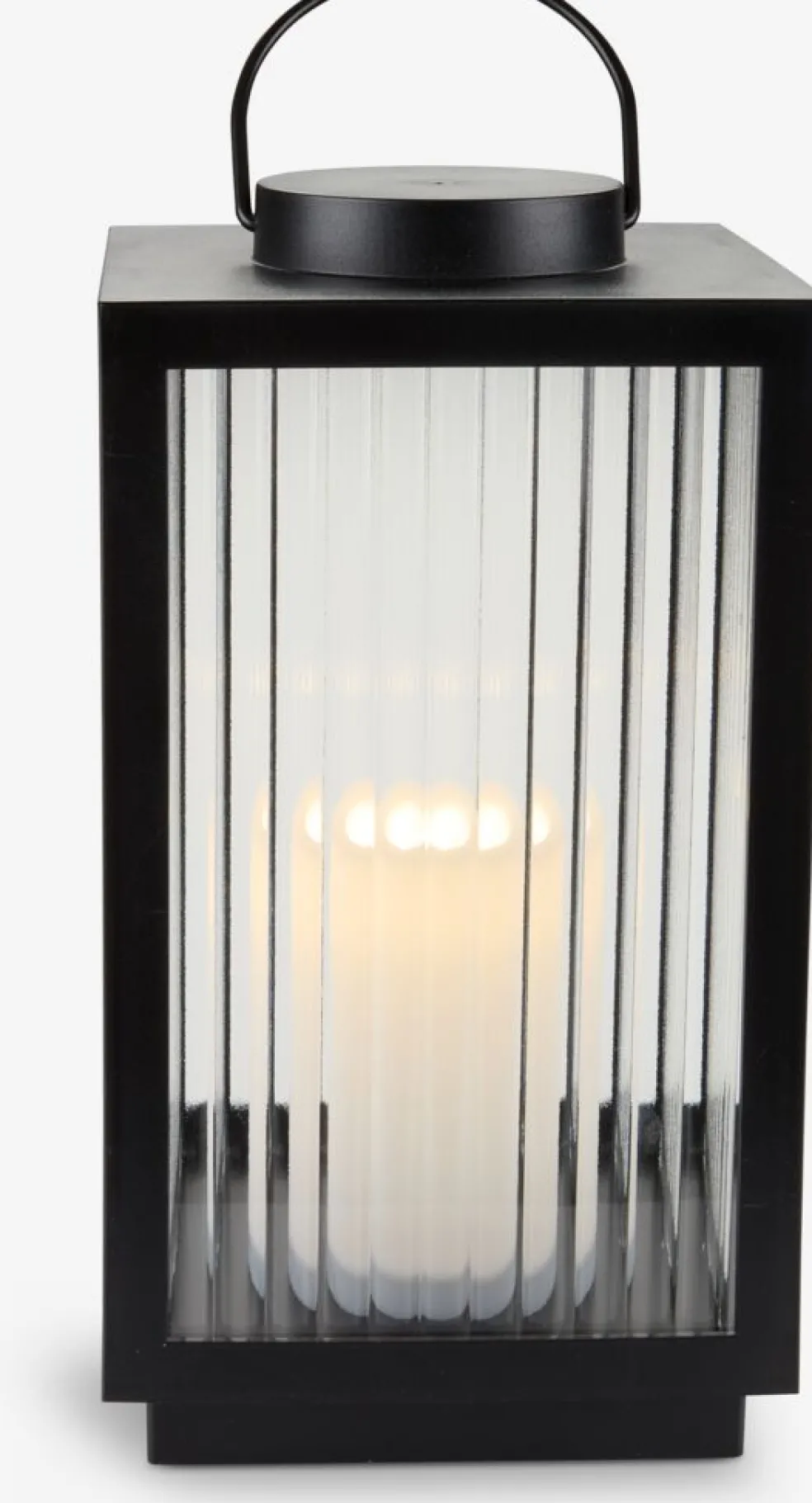 GULDSMEDLanterne GULDSMED l16xL16xH29cm a/LED noir