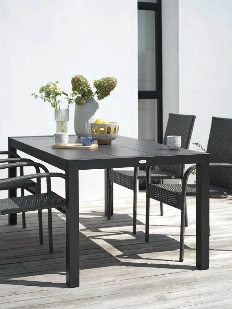 HAGENTable de jardin HAGEN l92xL160 gris