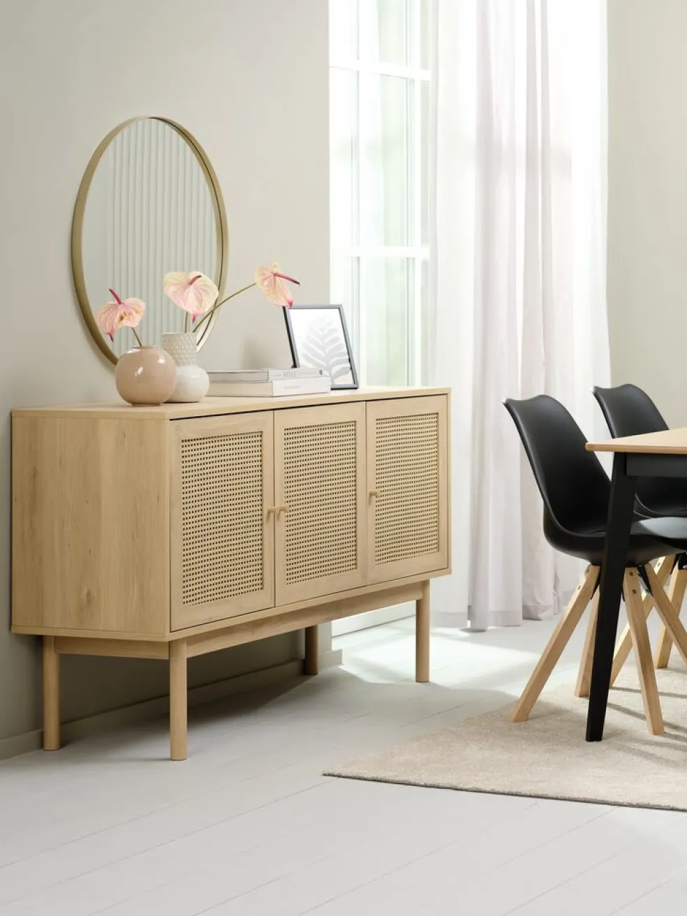 HALMSTADBuffet HALMSTAD 3 portes poly/coloris chêne chaud