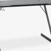 HALSTEDBureau gaming HALSTED 60x120 a/porte-gobelet+écouteurs noir