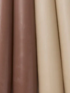 HEINOBougie HEINO H25cm beige/brun 4pcs/pqt