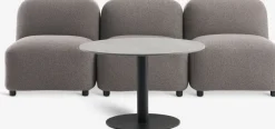 HELAGS + TANEEnsemble lounge HELAGS noir + TANE 3 personnes sable foncé
