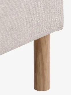 HELLERUPCanapé d'angle HELLERUP droit tissu beige/chêne