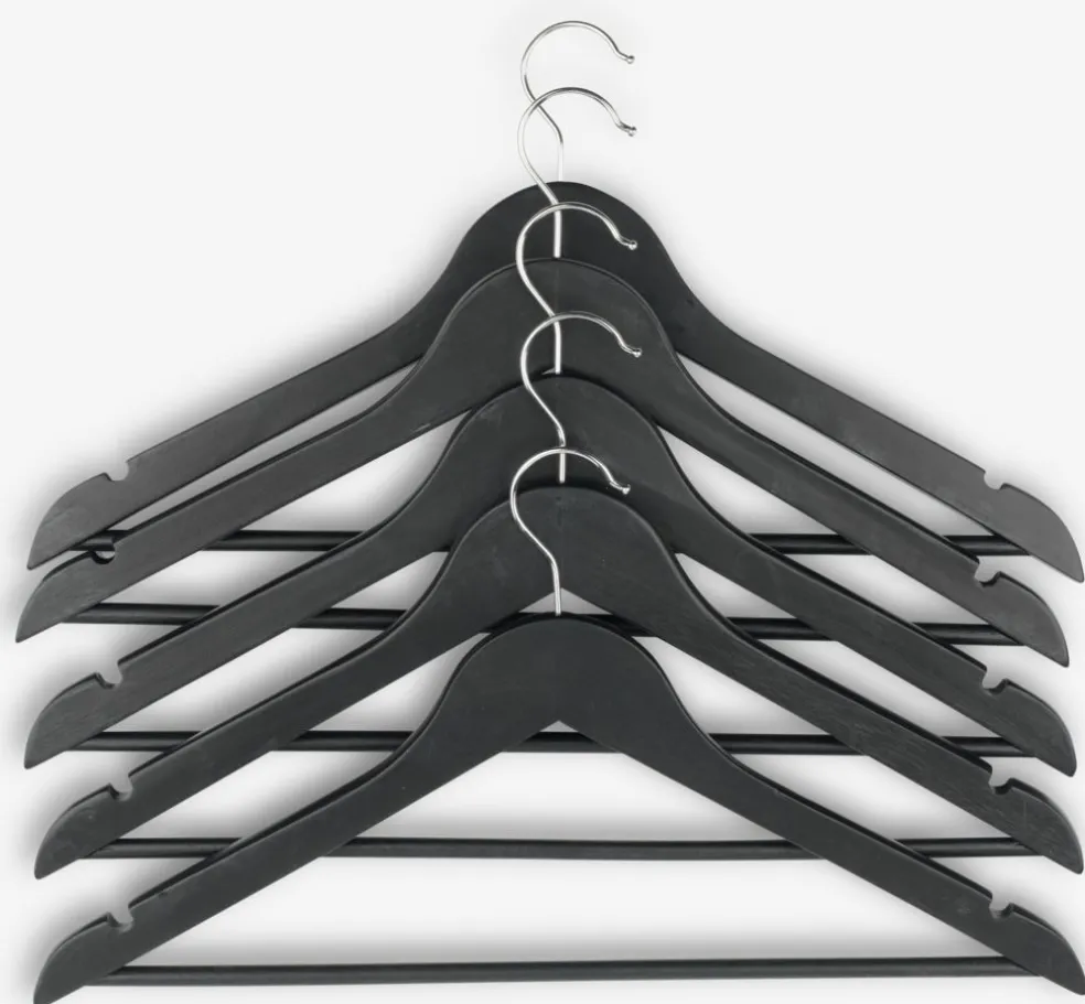 HELMUTCintres HELMUT L44cm 5pcs/pqt noir