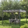 HJORTEMOSEPergola HJORTEMOSE l3xL3xH2,3m gris clair