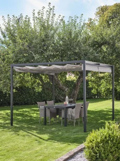 HJORTEMOSEPergola HJORTEMOSE l3xL3xH2,3m gris clair
