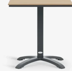 HOBRO + TAGMARKHOBRO L70 table naturel + 2 TAGMARK chaises noir