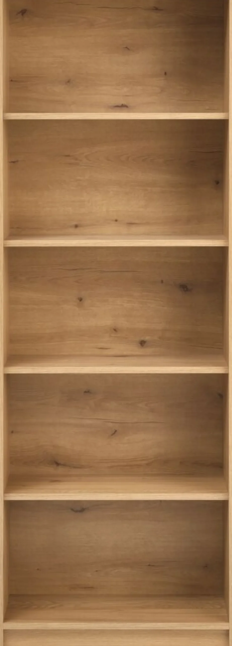 HORSENSBibliothèque HORSENS 5 tablettes larges coloris chêne chaud