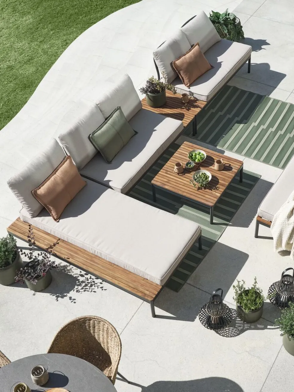 HOUEnsemble lounge HOU 2 personnes acacia