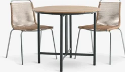 HOVVIG + MIDDAGSBERGETHOVVIG L10/90 table + 2 MIDDAGSBERGET chaises naturel