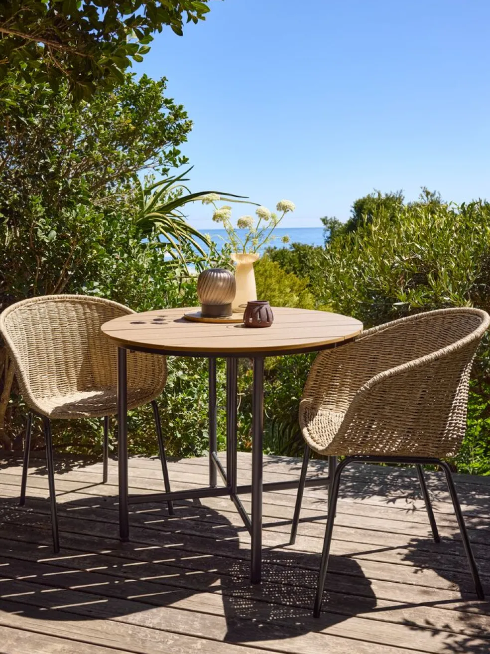 HOVVIGTable de jardin HOVVIG Ø90xL18/90 naturel
